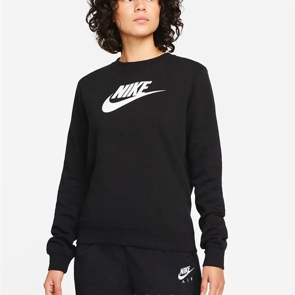 Nike Tops - Nike Sportswear Club Fleece Women's Logo Crew-Neck Sweatshirt medium